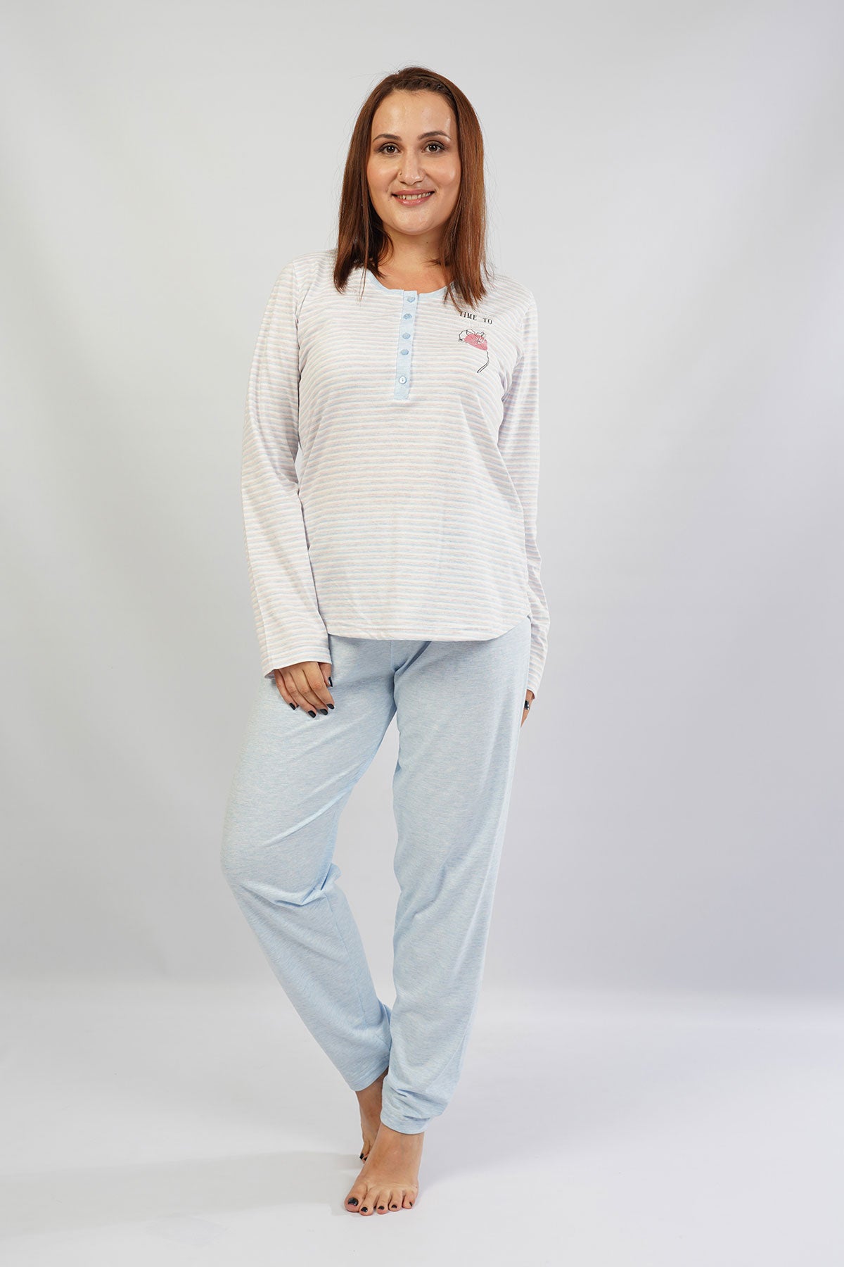 Woman Supreme Big Size Leda Pyjama Set
