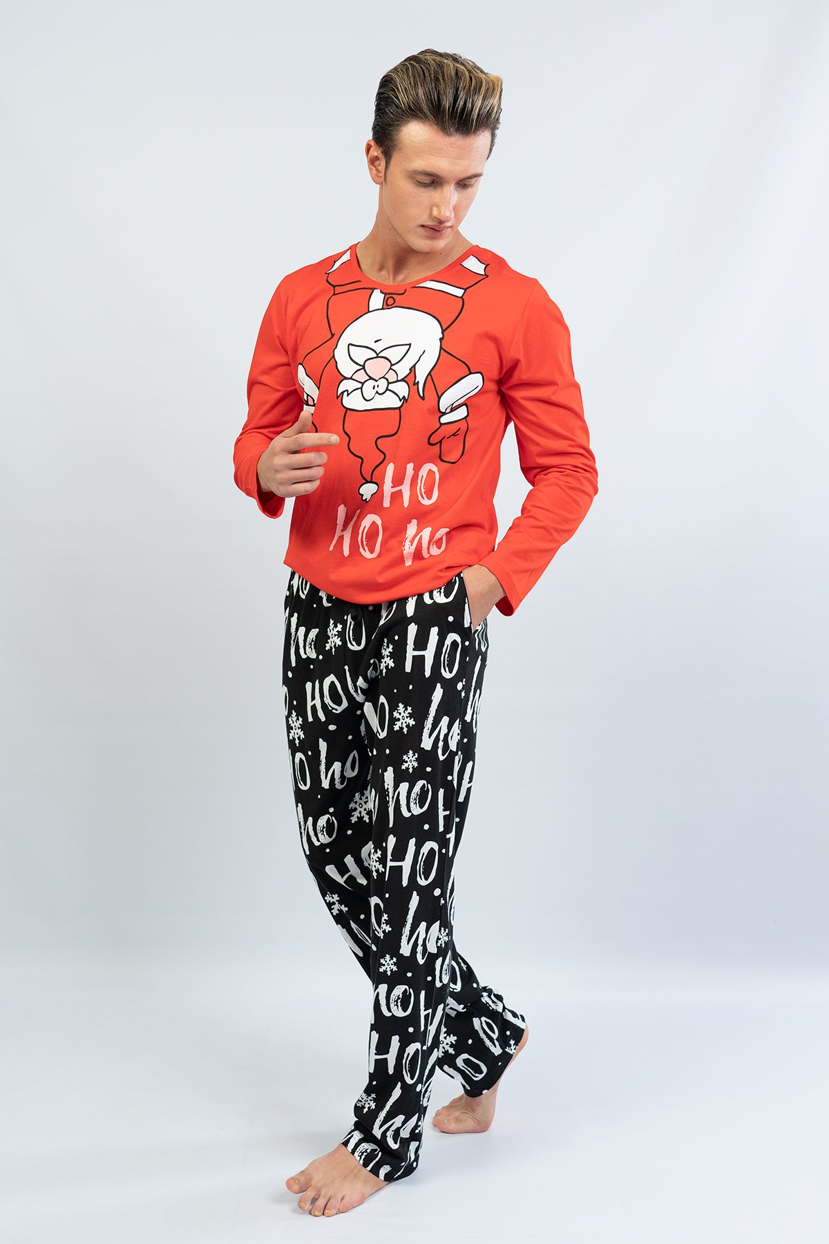 CEPLI ERKEK P.SUPREM O YAKA UZUN KOL PIJAMA TAKIM
