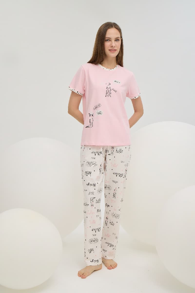 16444 Kadın Baskılı Pijama Takım