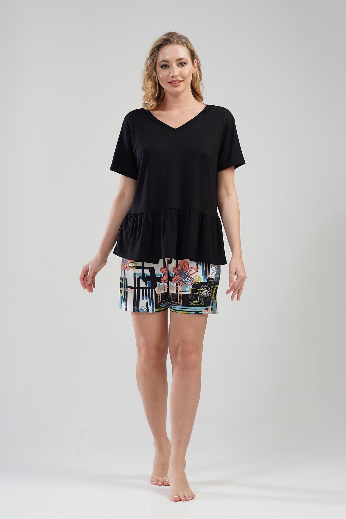 BAYAN LYC WORTEKS V YAKA KISA KOL SIRTI V ETEGI PARCALI SORT TAKIM