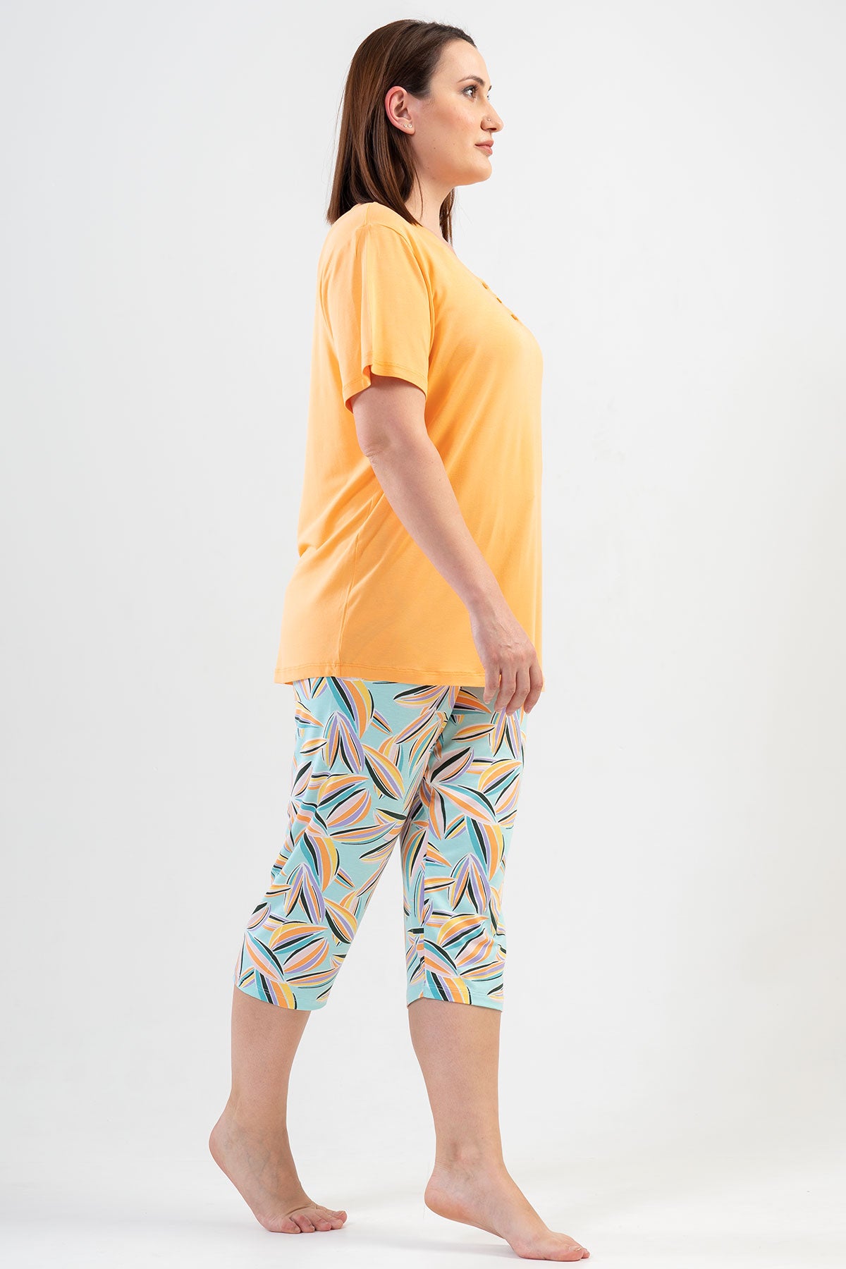 BAYAN LYC WORTEKS XXL PATLI O YAKA DUSUK OMUZLU KISA KOL KAPRI TAKIM