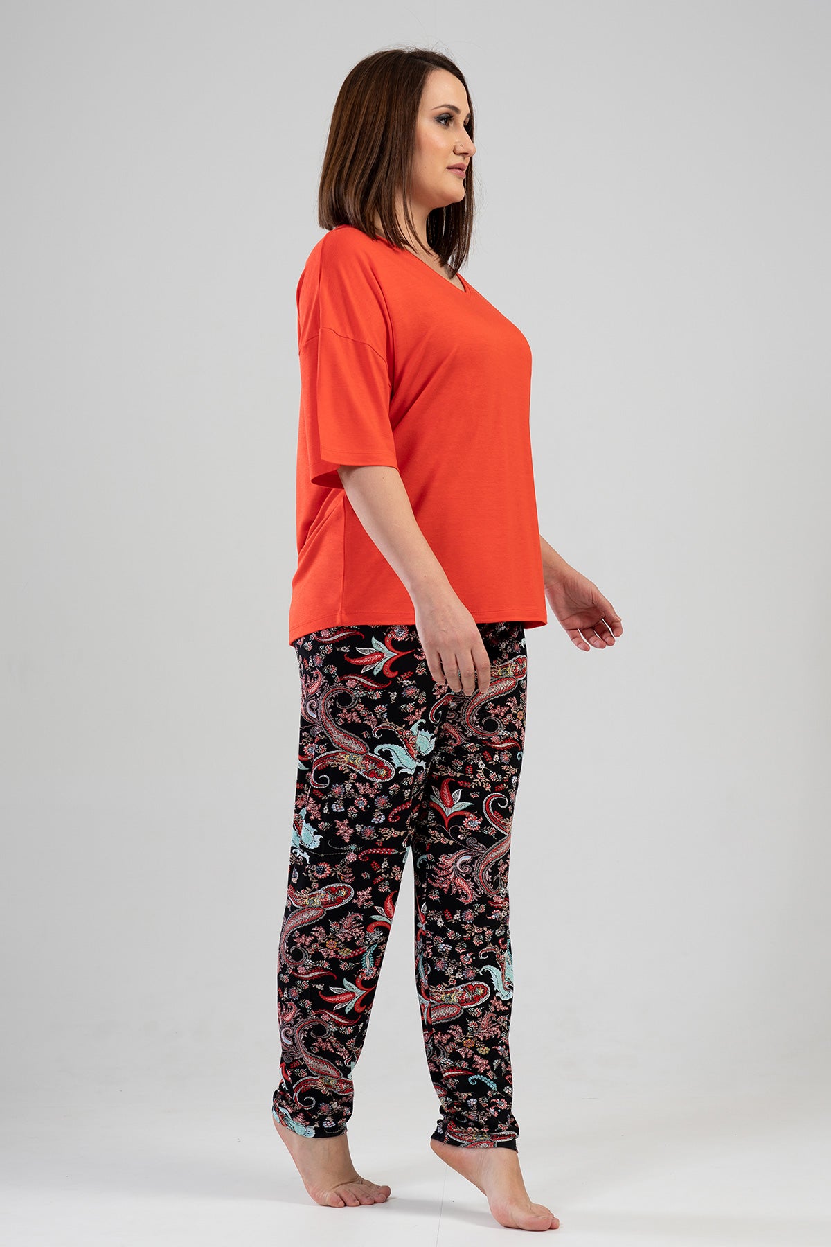 Woman Lycra Wortex Big Size Eres Pyjama Set