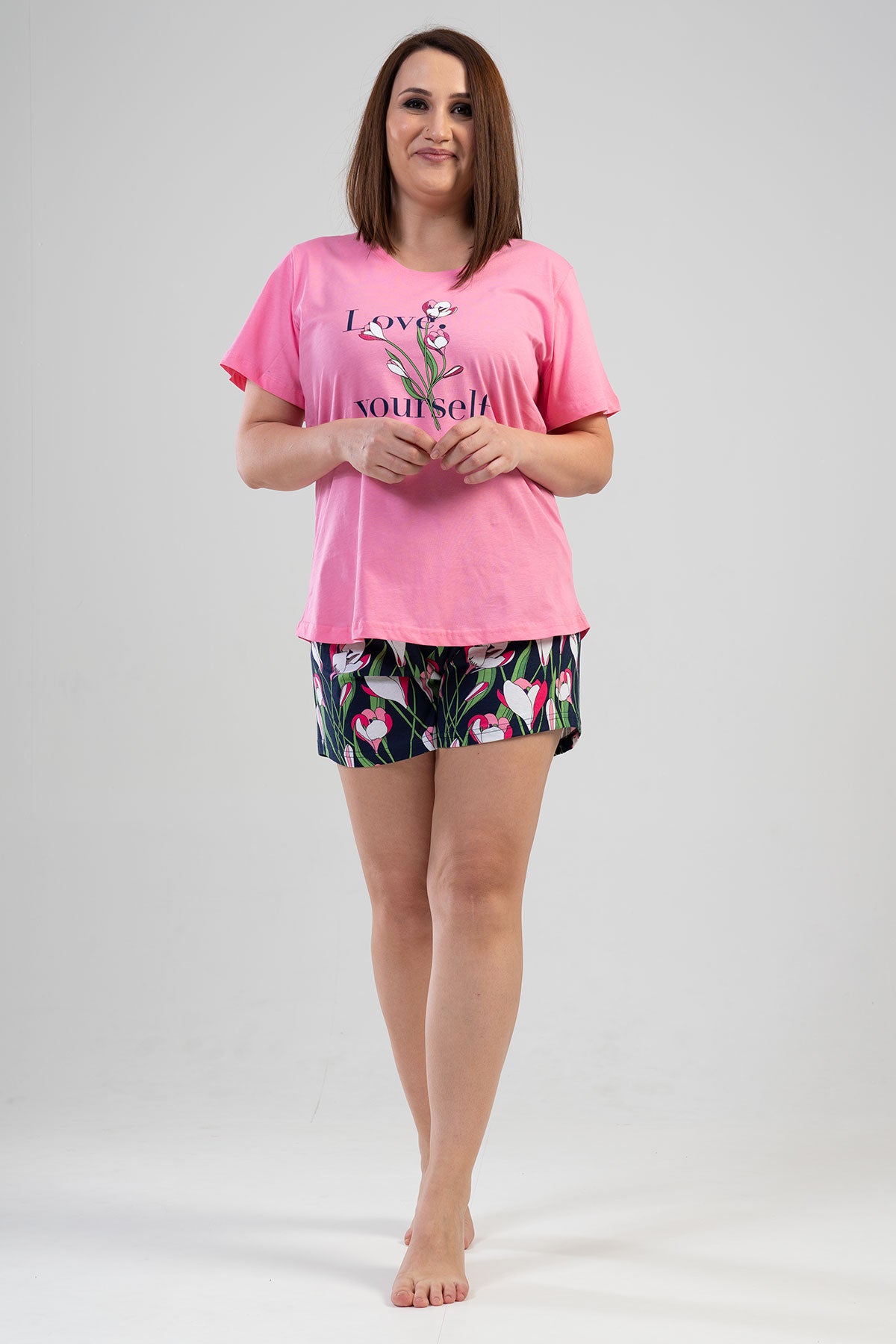 Woman Big Size Tulip Short Set