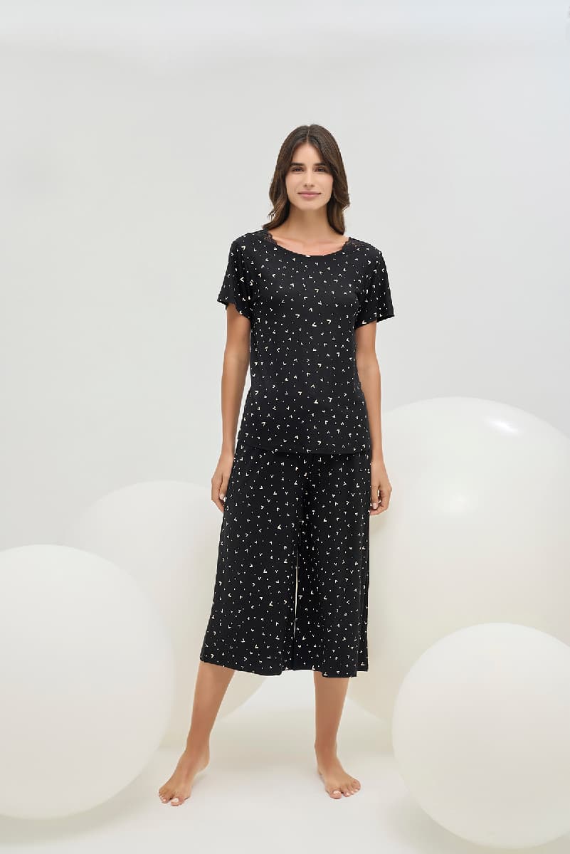 16696 BAYAN KISA PİJAMA TAKIM