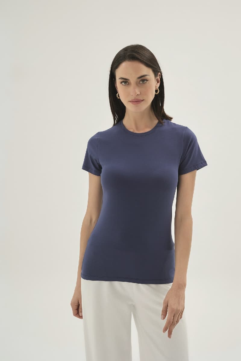 1269 Kadın Yuvarlak Yaka T-shirt