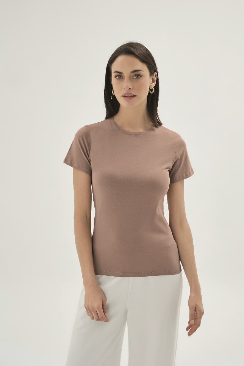 1269 Kadın Yuvarlak Yaka T-shirt