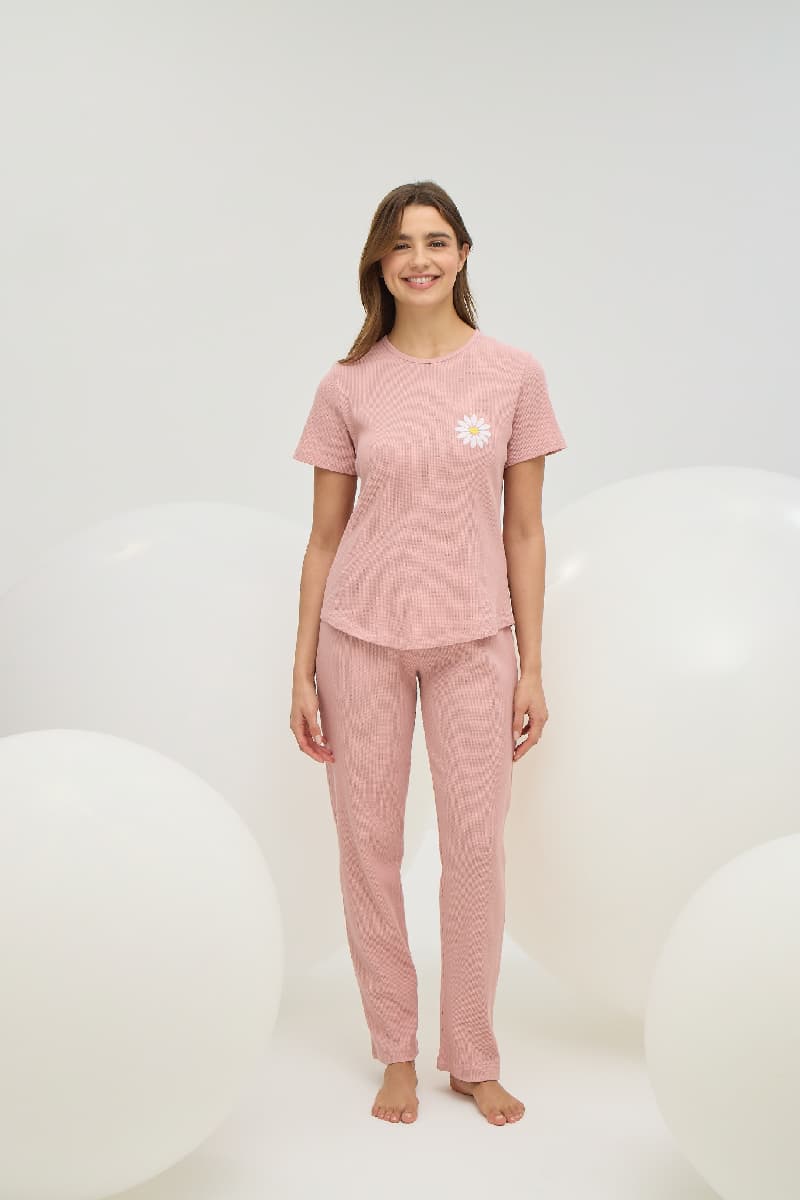 16790 KADIN NAKIŞLI PİJAMA TAKIM