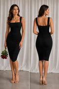 Women's Thick Strap Ruched Sandy Dress