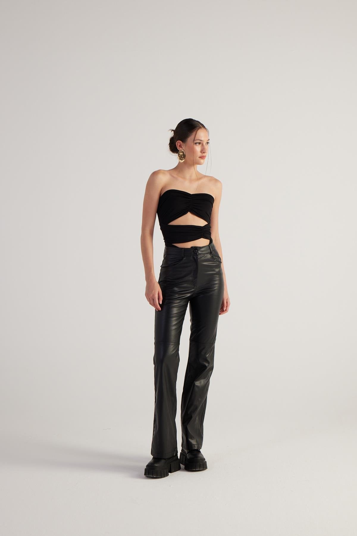 Dolores Deri Pantolon Siyah