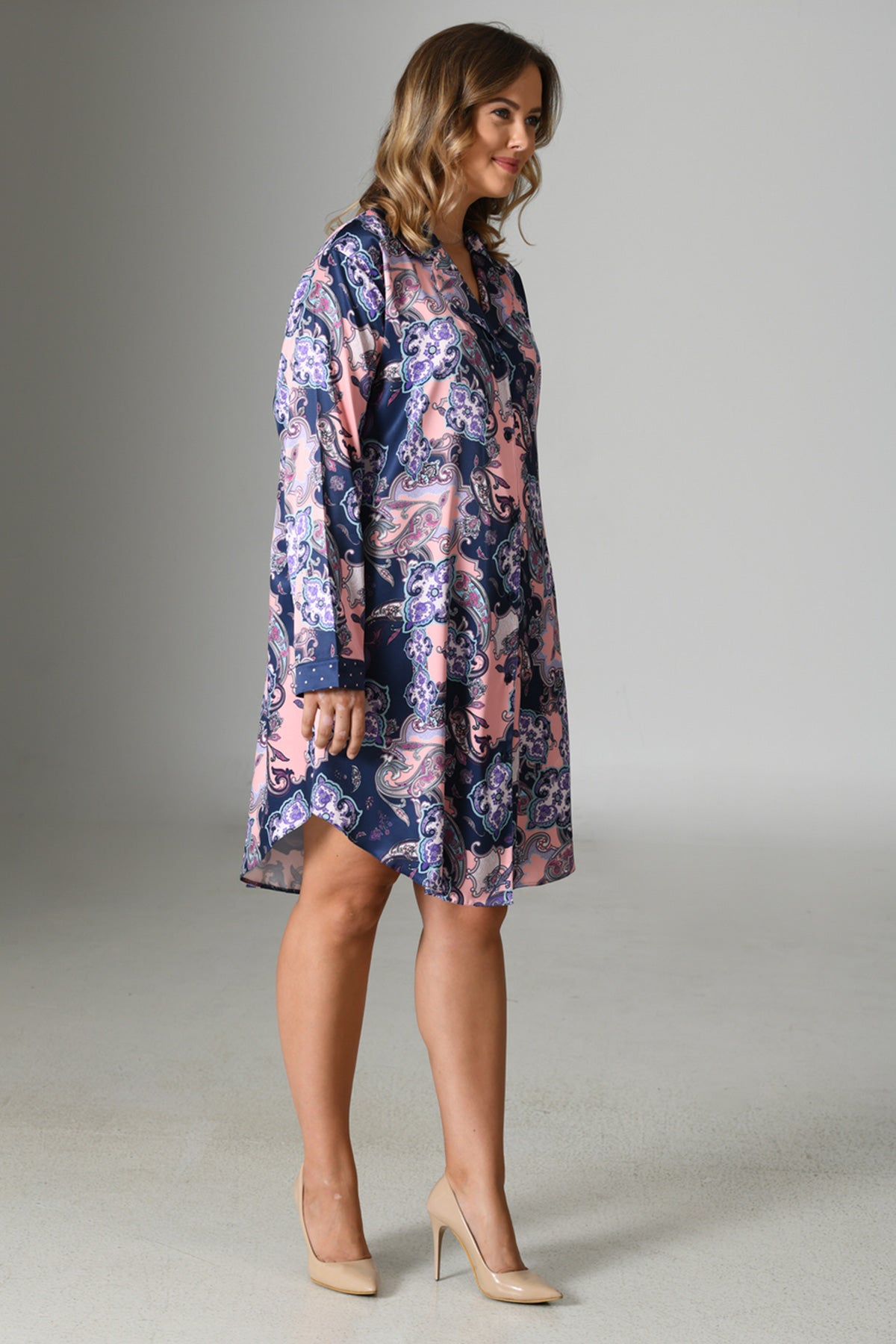 SATEN - GÖMLEK GECELİK BASKILI LYC