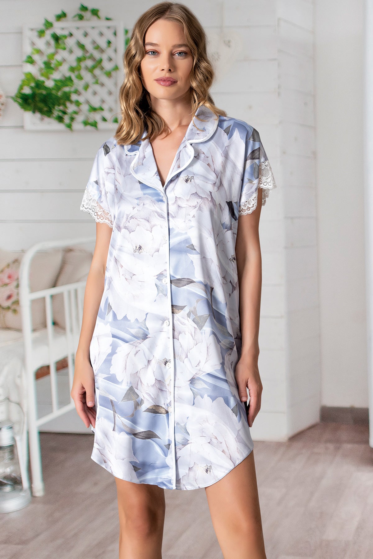 SATEN - LIKRALI GOMLEK