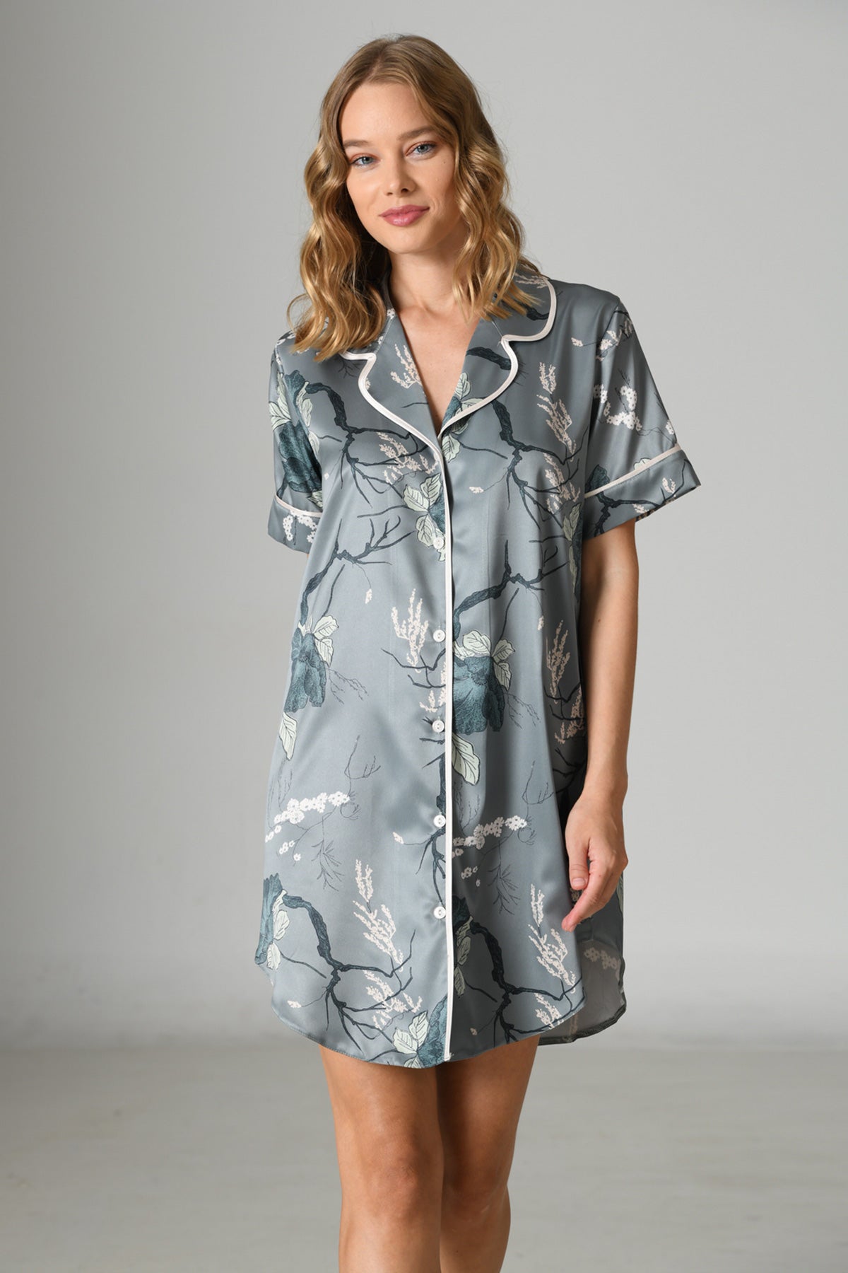 Woman Satin Exclusive Moss Shirt