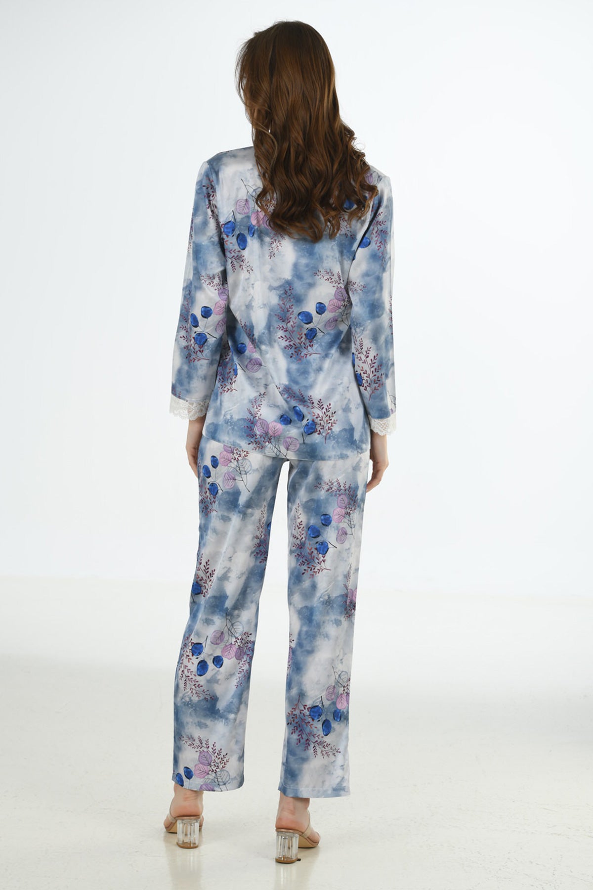 KADIN PİJAMA TK  SATEEN  %95 POLYESTER %5 ELASTANE