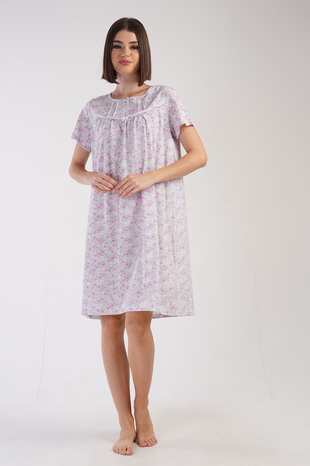 Woman Serra Short Sleeve Grandma Nightgown