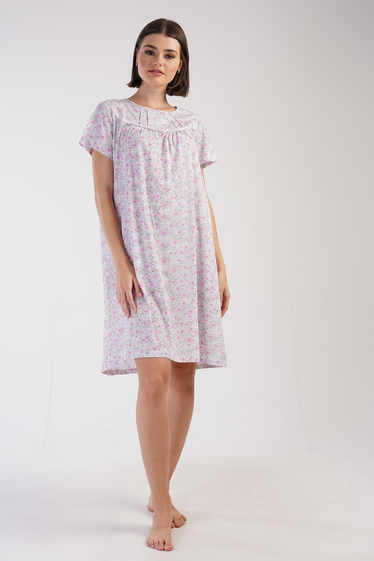 Woman Serra Short Sleeve Grandma Nightgown