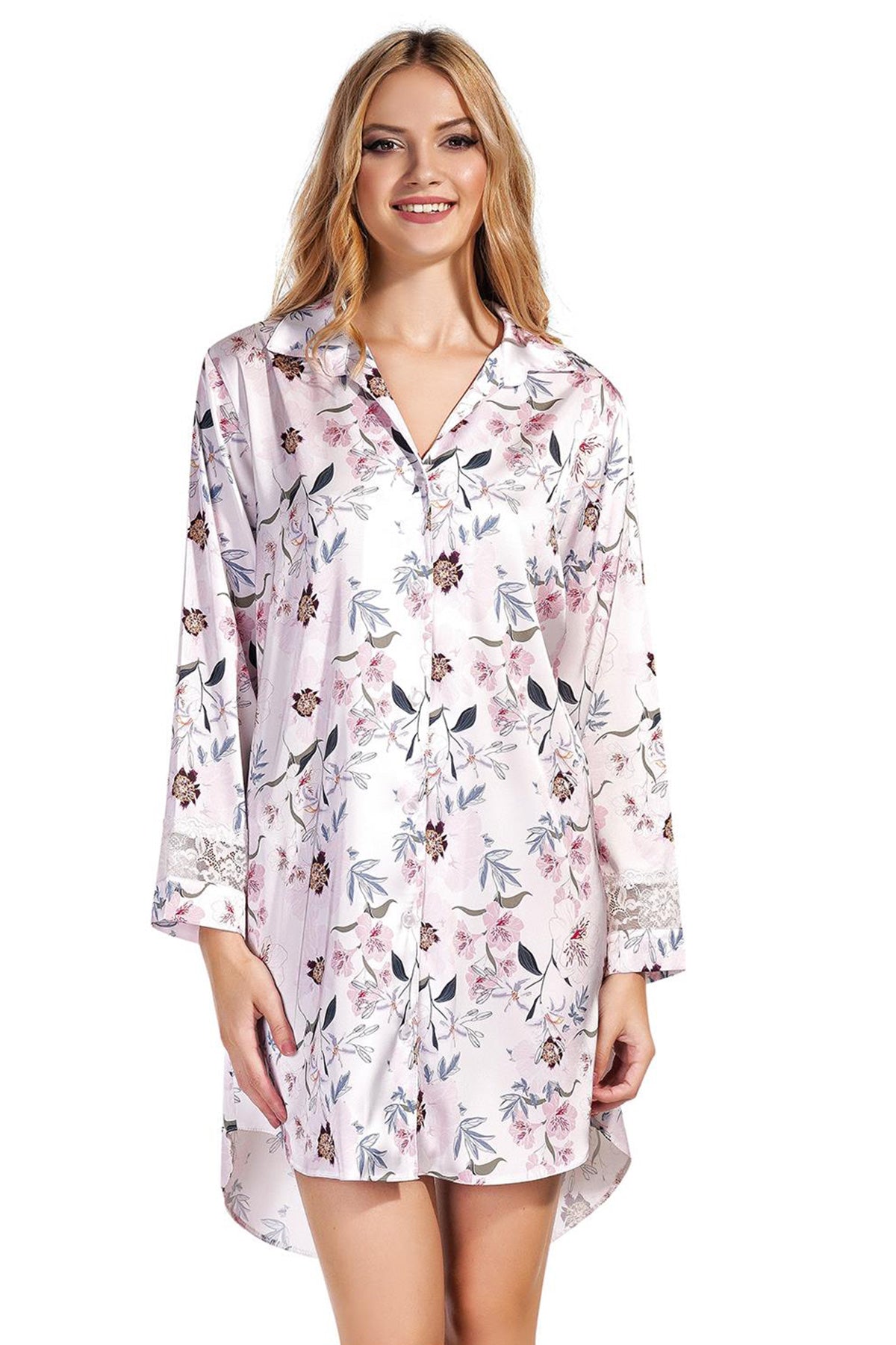 KADIN UZUN KOL GÖMLEK SATEEN