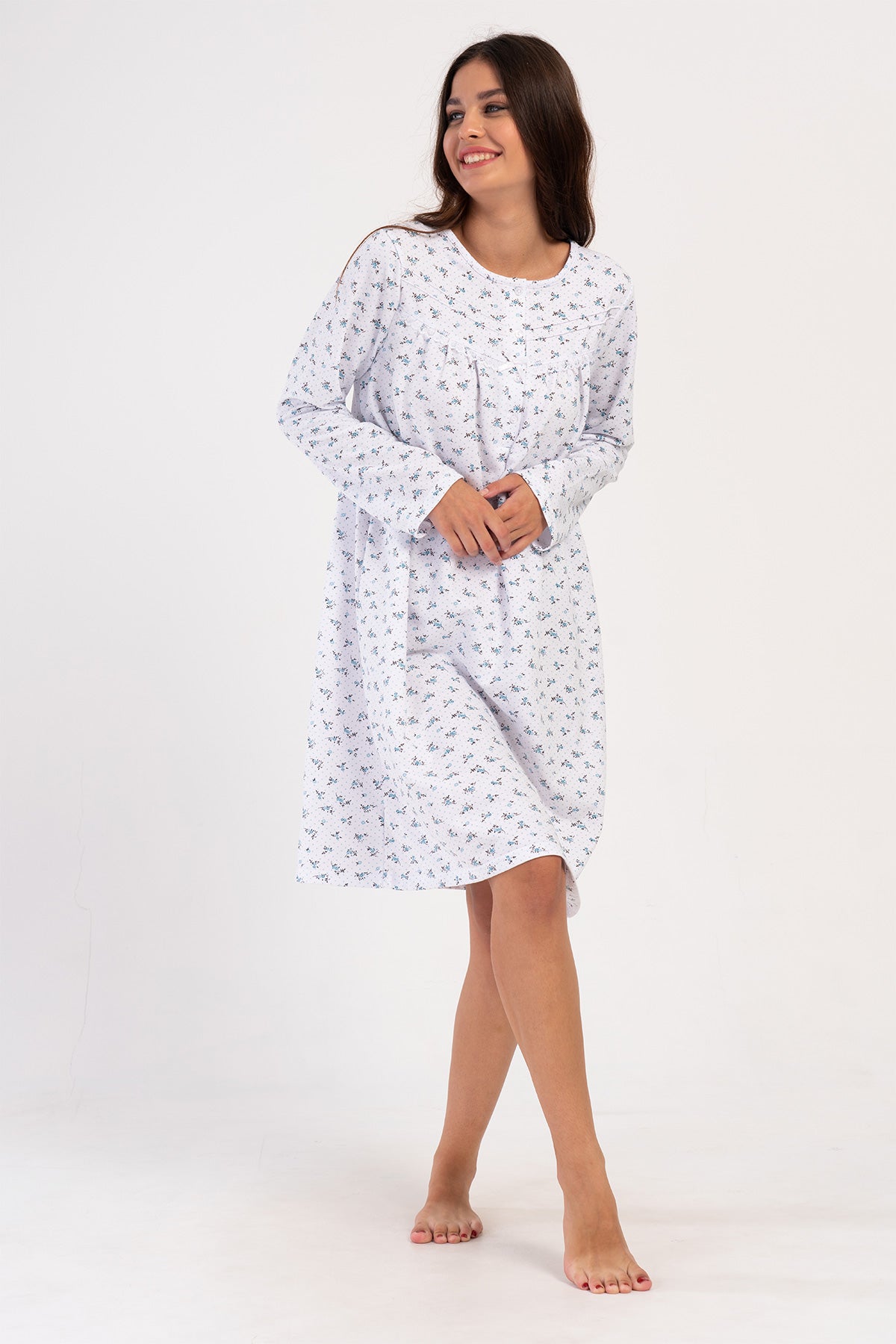 Woman Big Size Dena Cotton Grandma Nightgown