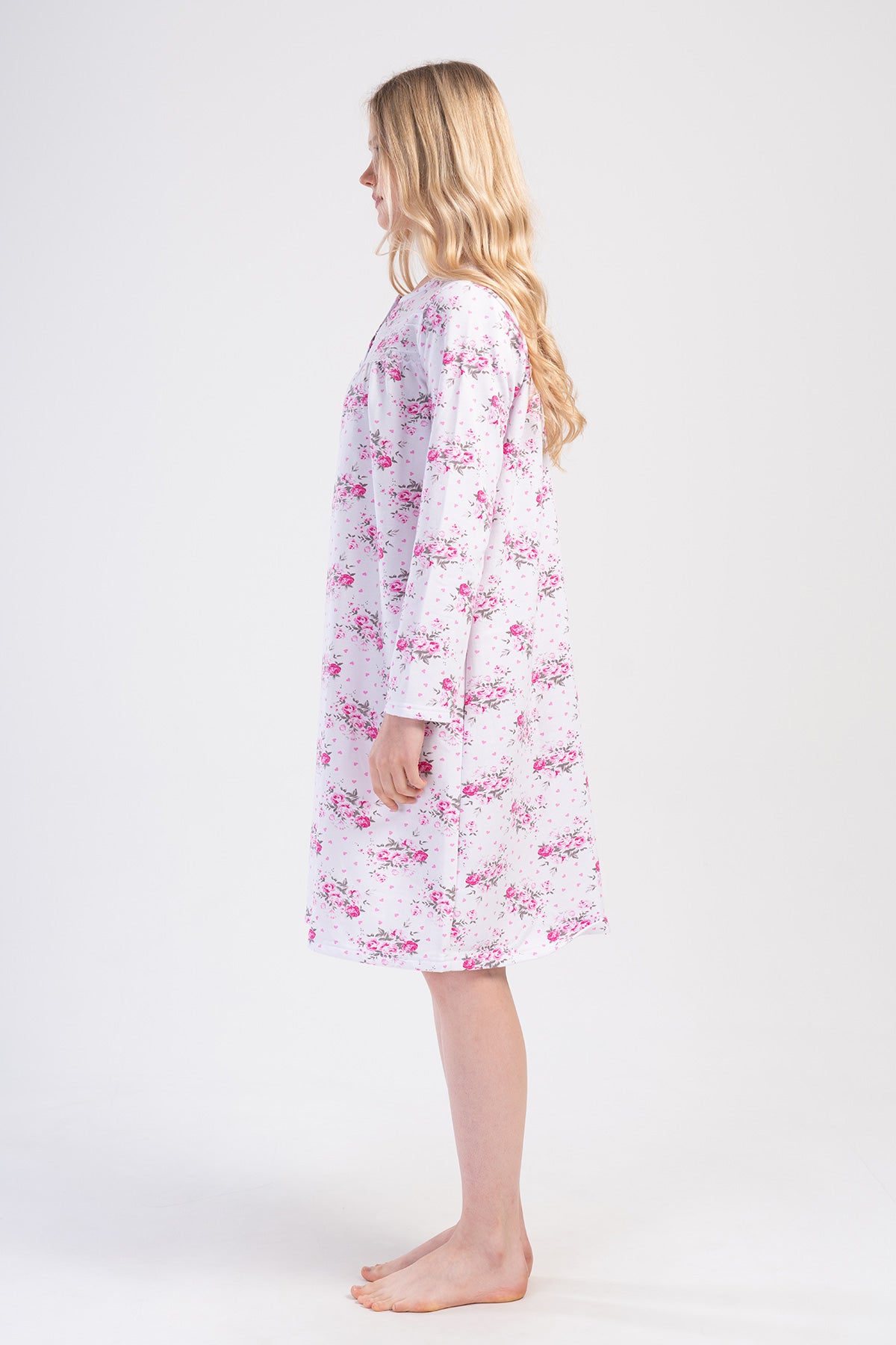 Woman Testa Cotton Grandma Nightgown