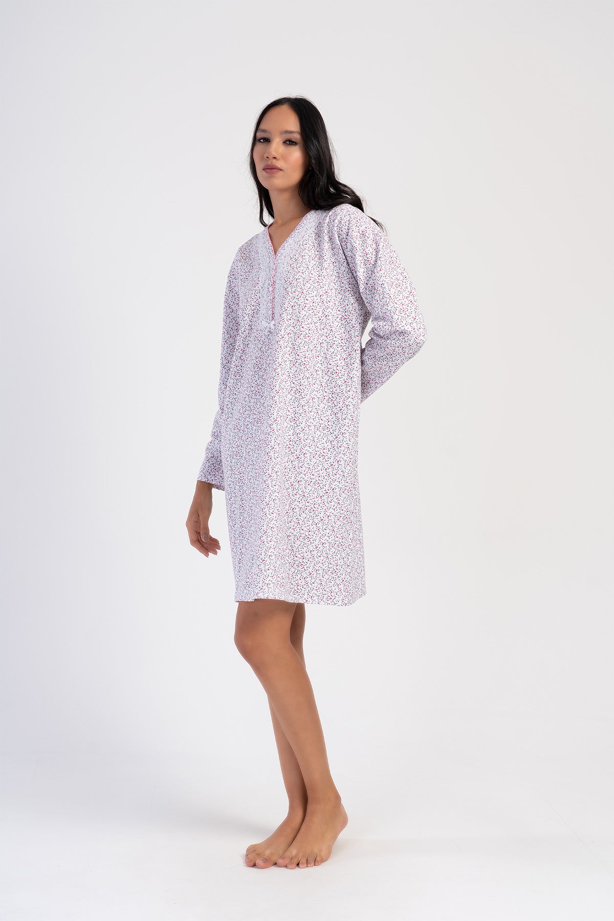 Woman Serra Cotton Grandma Nightgown