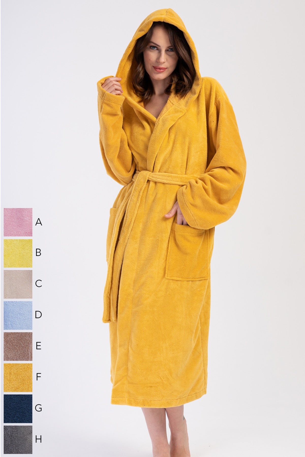 Woman Coolors Hoodie Dressing Gown