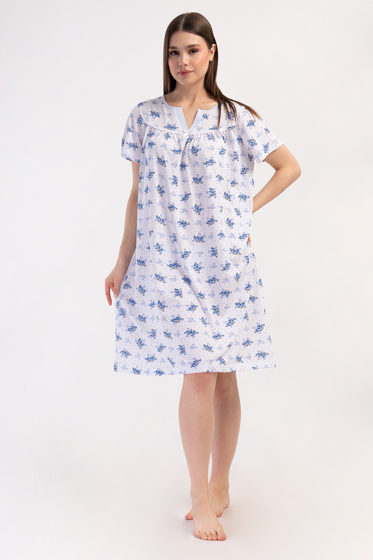 Woman Cotton Pavin Grandma Nightgown