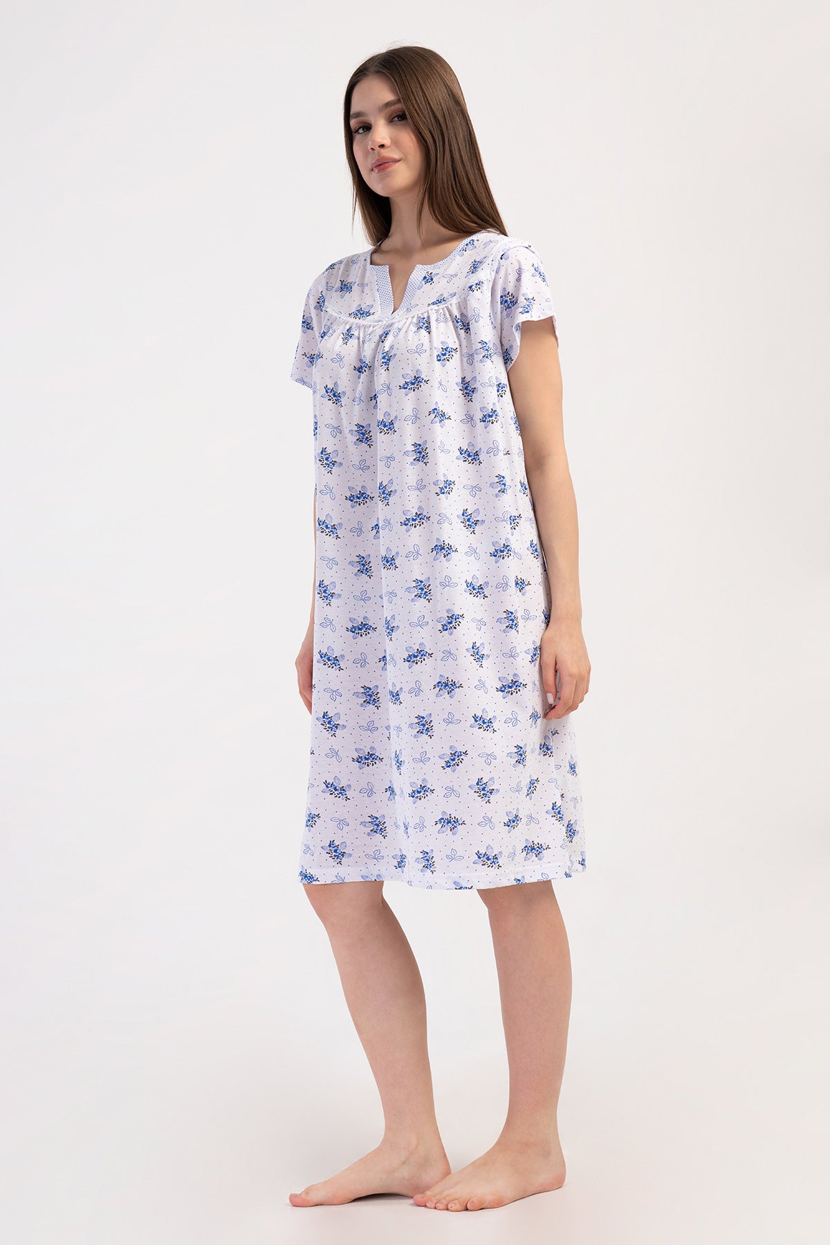 Woman Cotton Pavin Grandma Nightgown