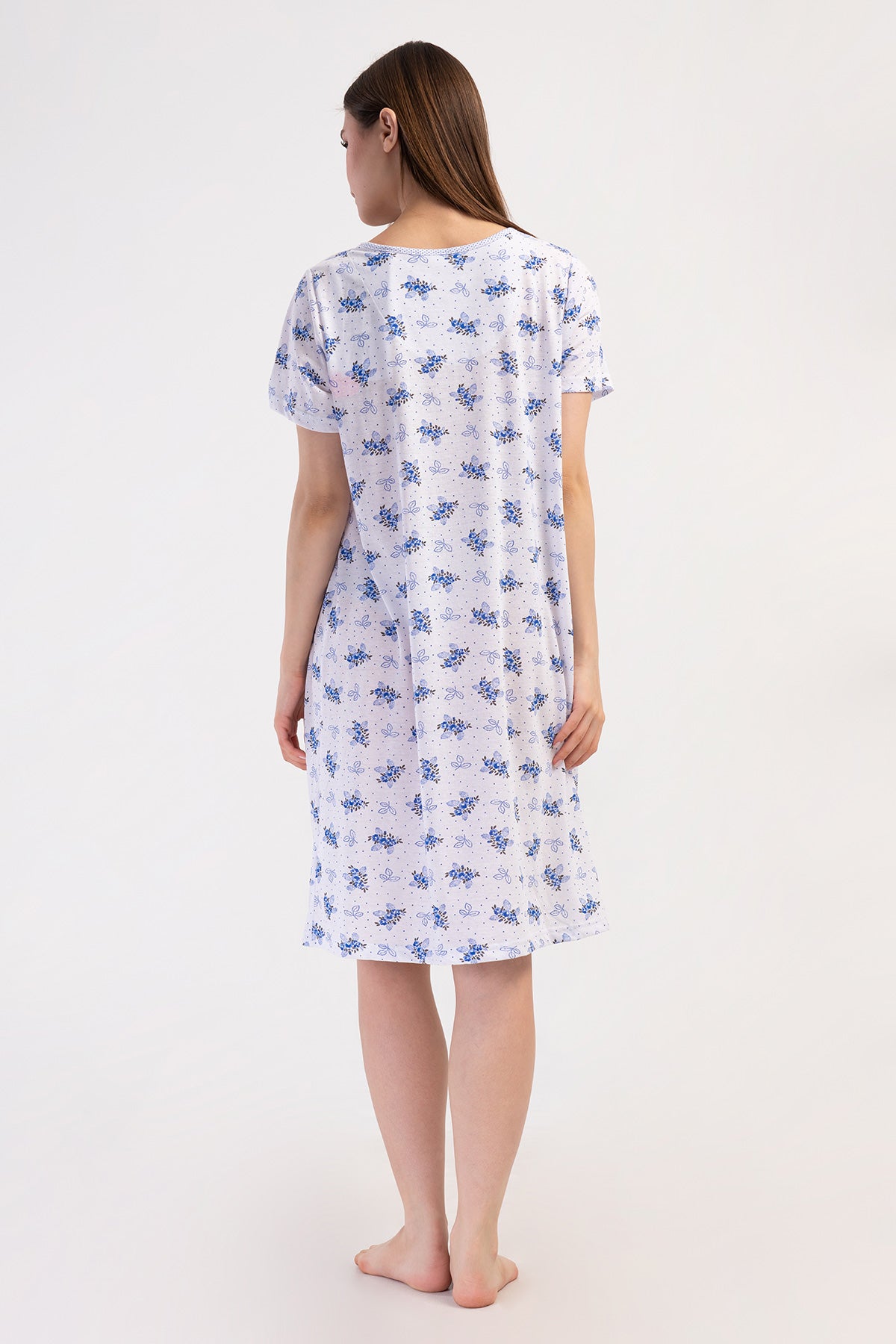 Woman Cotton Pavin Grandma Nightgown