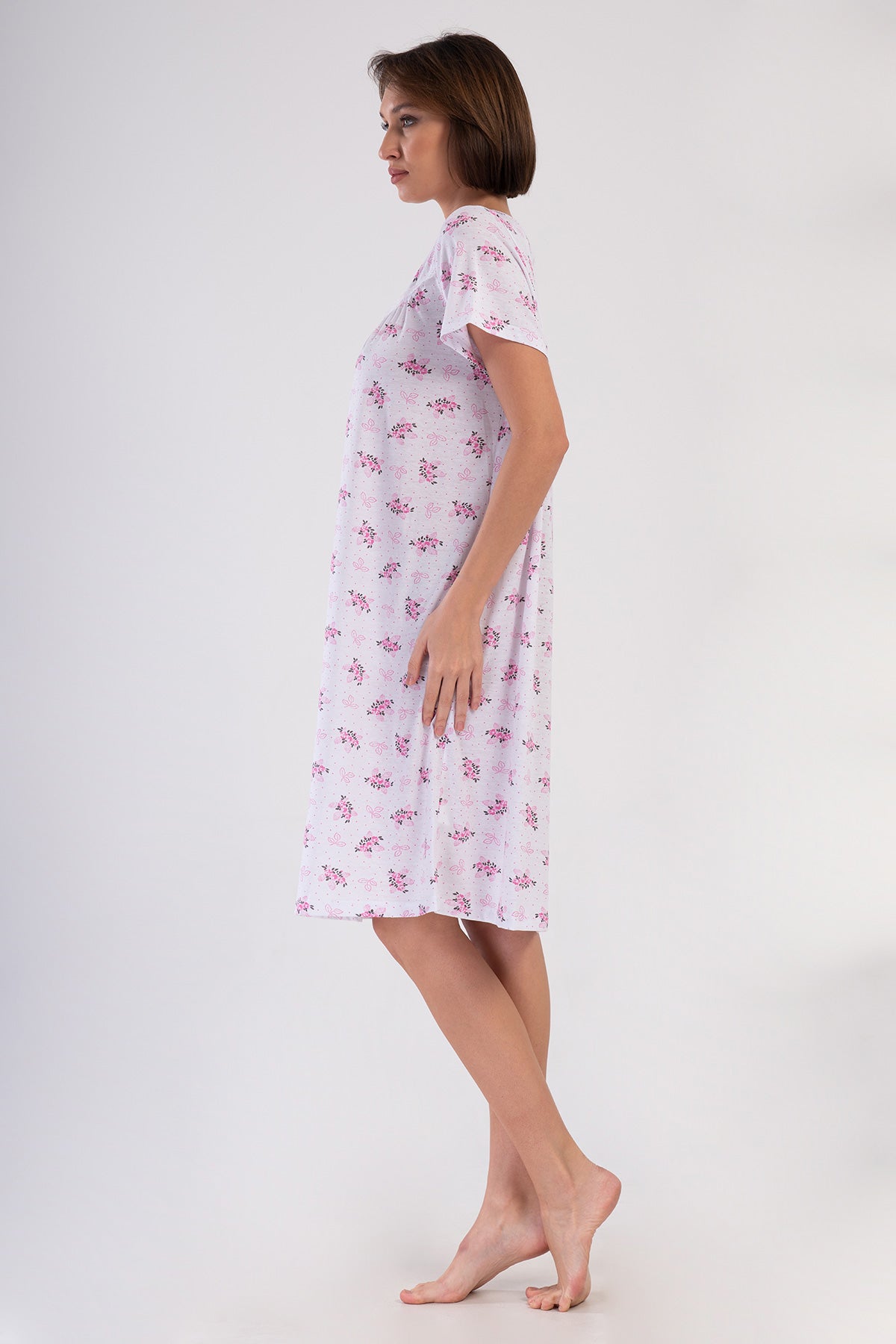 Woman Cotton Pavin Grandma Nightgown