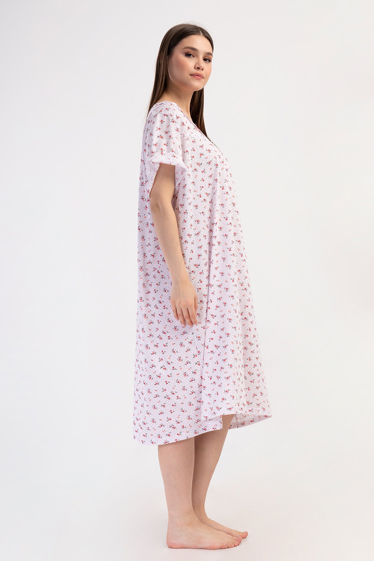 Woman Cotton Big Size Aore Grandma Nightgown