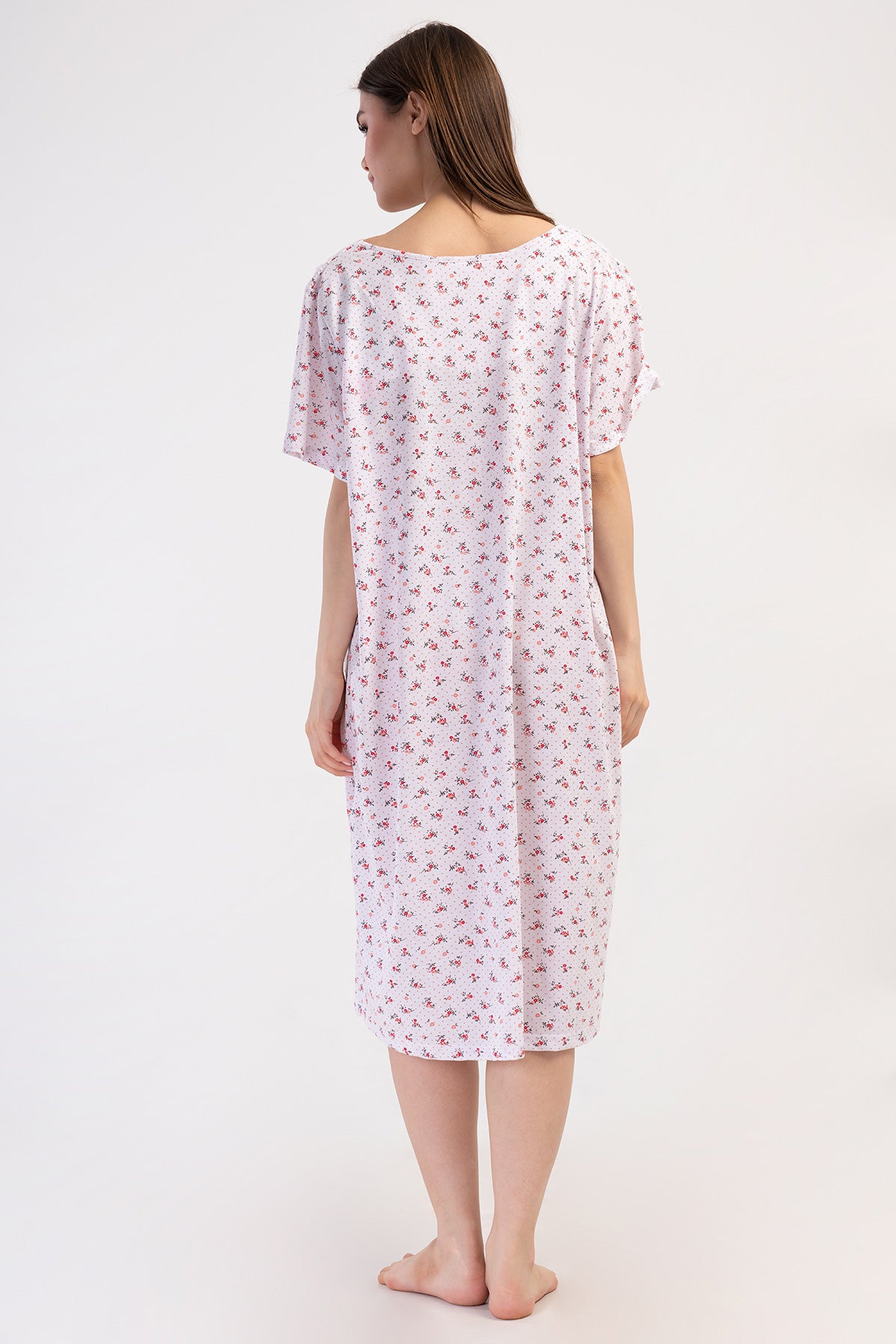 Woman Cotton Big Size Aore Grandma Nightgown