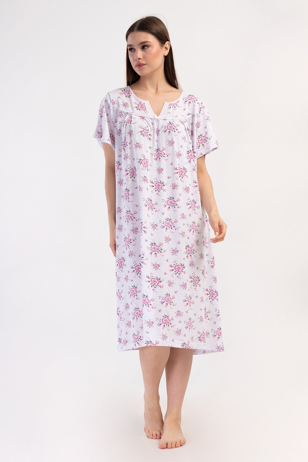 Woman Cotton Big Size Avore Grandma Nightgown