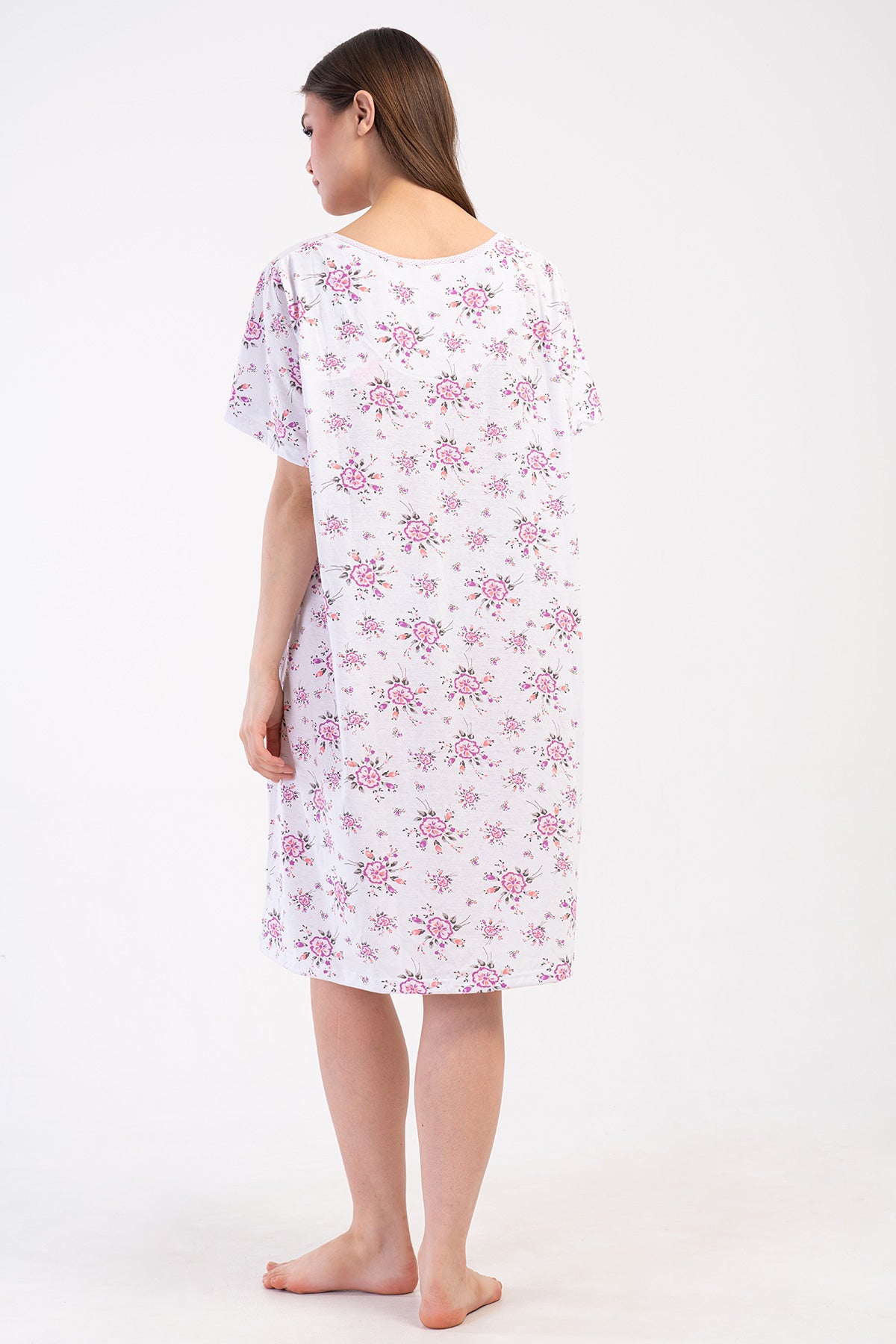 Woman Cotton Big Size Avore Grandma Nightgown