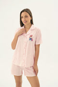 PEMBE ÇİZGİLİ KALPLİ / DJ003768/ 3196
