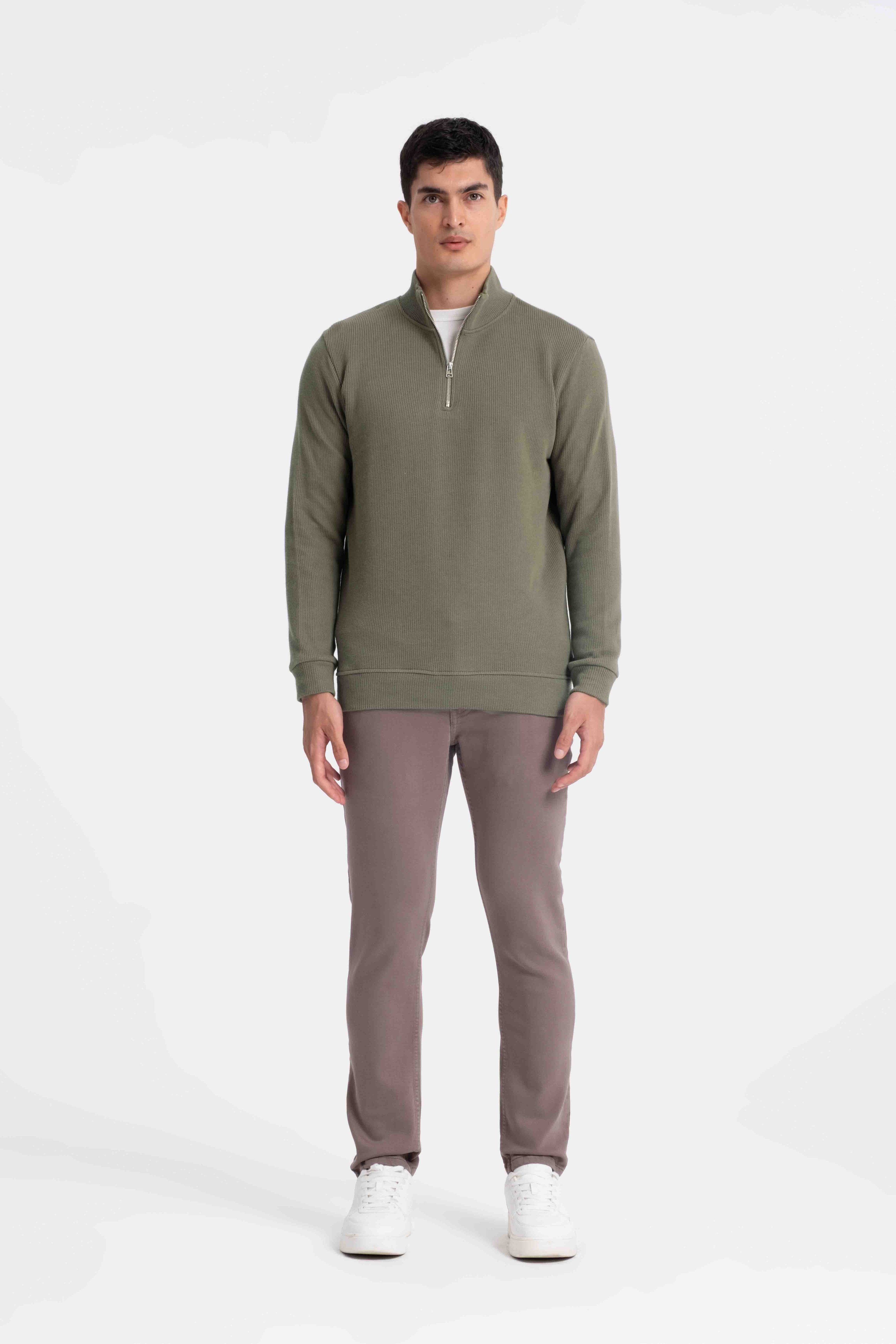 9551 JS DİK YAKA GİPELİ SELANİK SWEAT