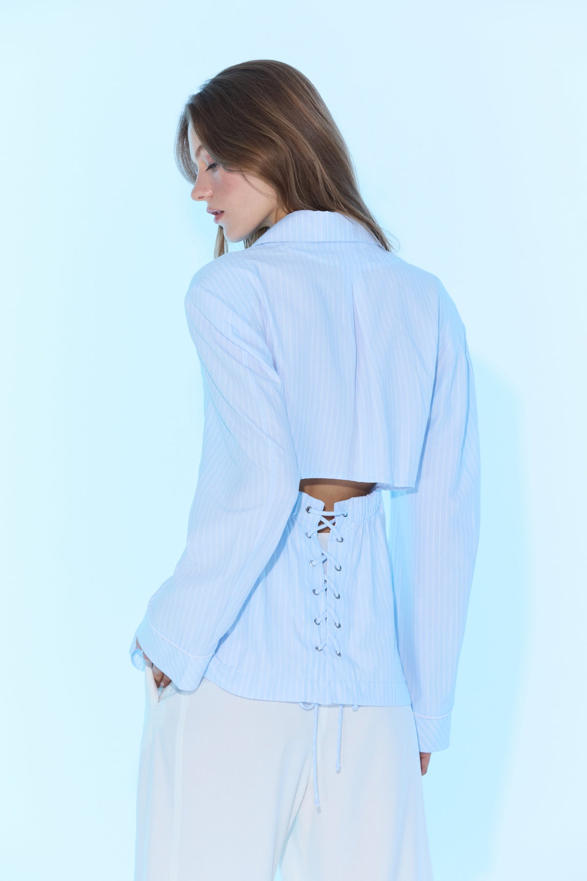 Sırtı Bağlamalı Slim Fit Ceket