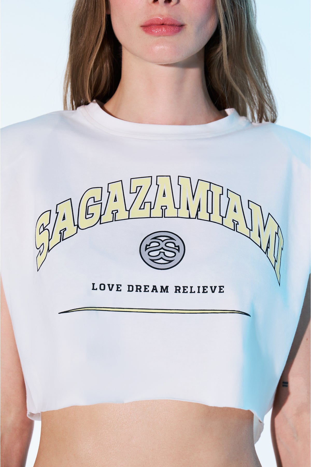 Sagaza Miami Baskili Tshırt