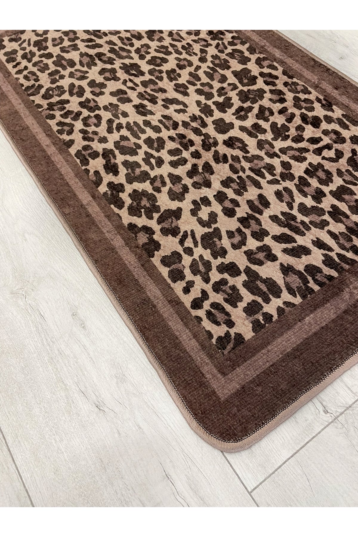 Lepoar Desenli 2 li Deri Taban Banyo Paspas (60x100 - 60x50)