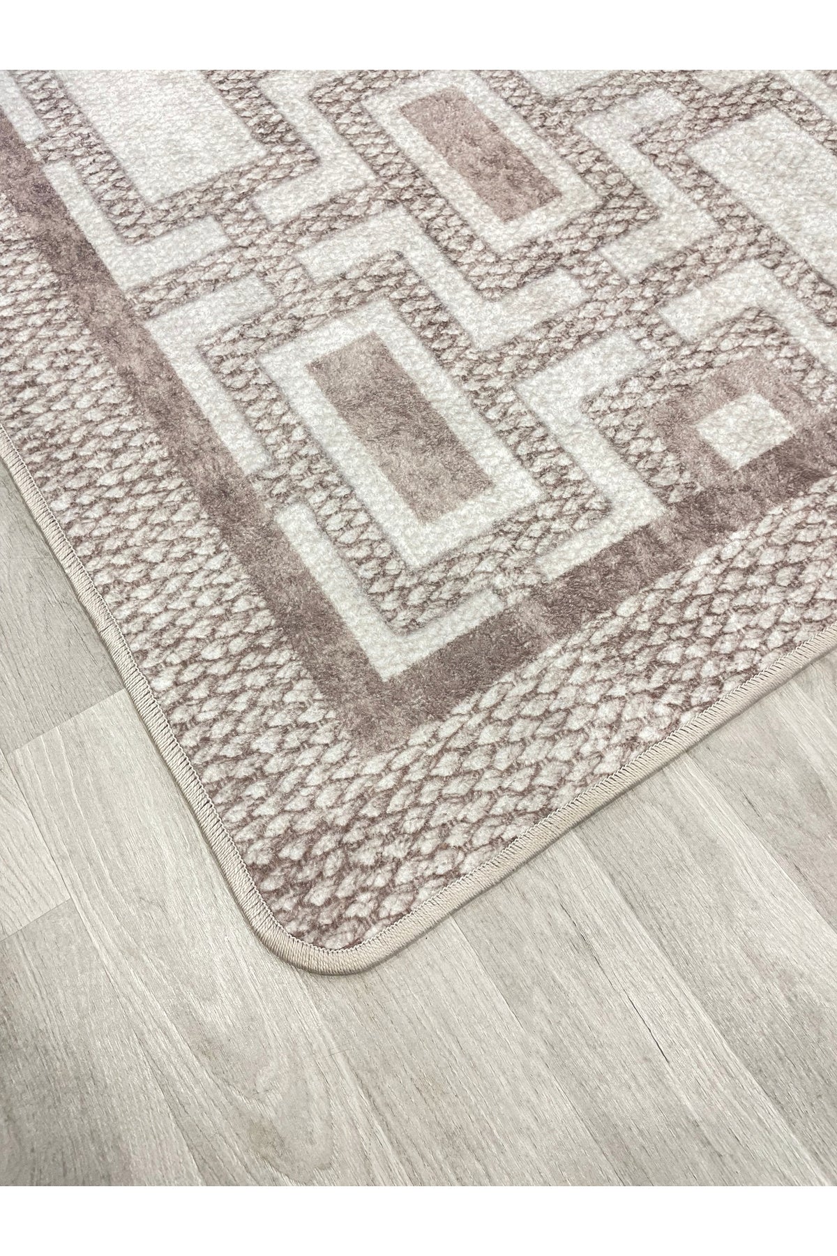 Geometrik Desen Modern Lateks Taban Salon Yolluk Antre Halı