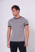 Men's Gray Melange Mercerized Crew Neck Sports Set