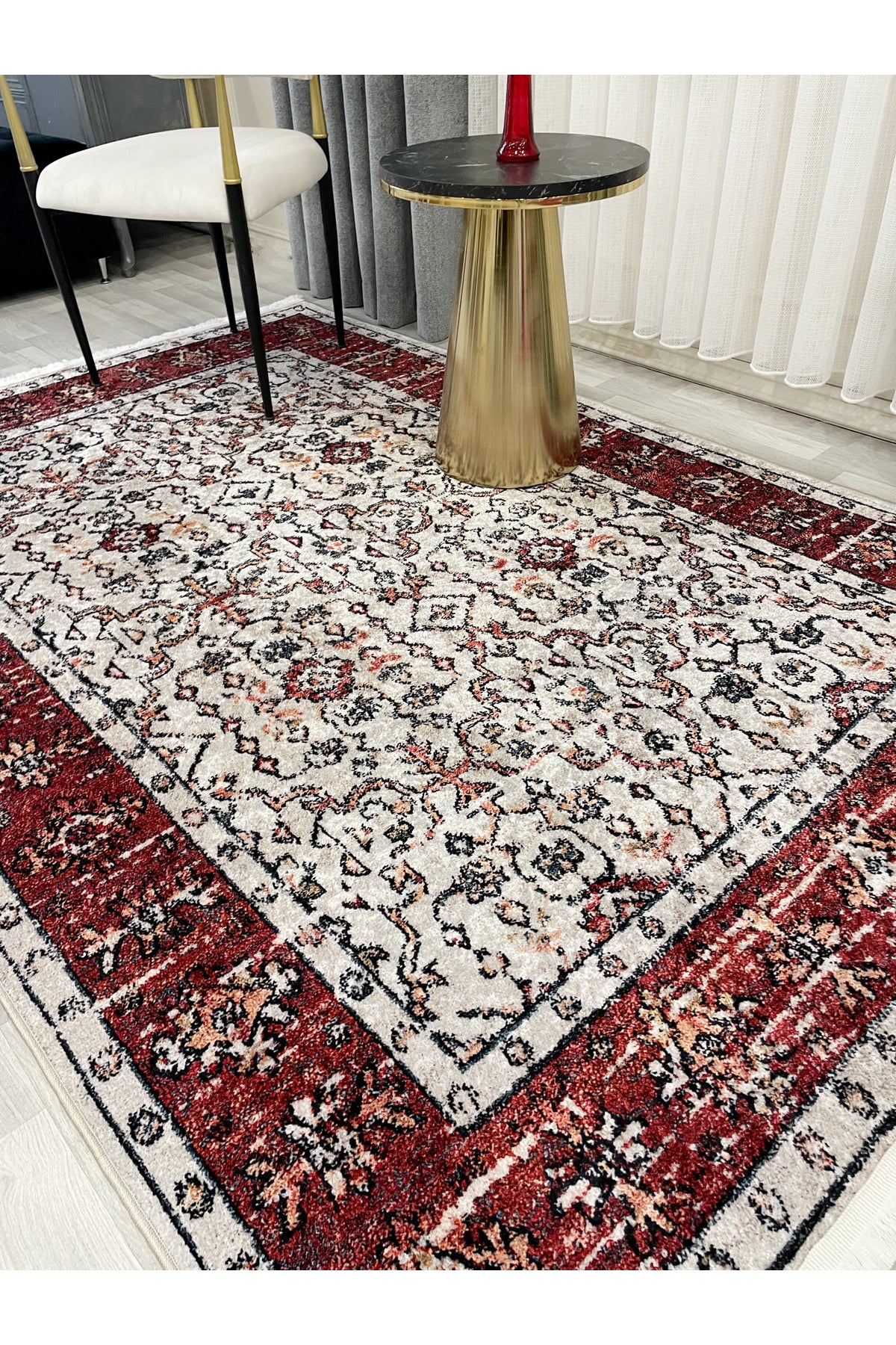 Kilim Motifli SAÇAKLI Klasik Kaymaz Taban Halı