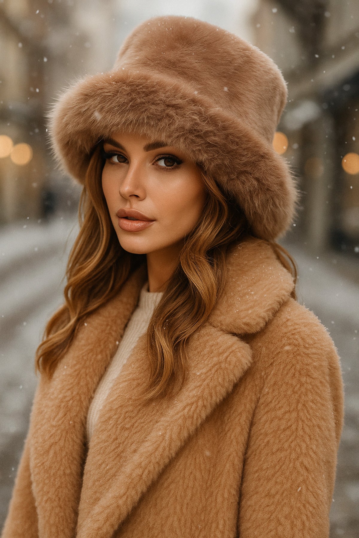 Kahverengi İthal Katlanabilir Peluş Kulaklık KLK01