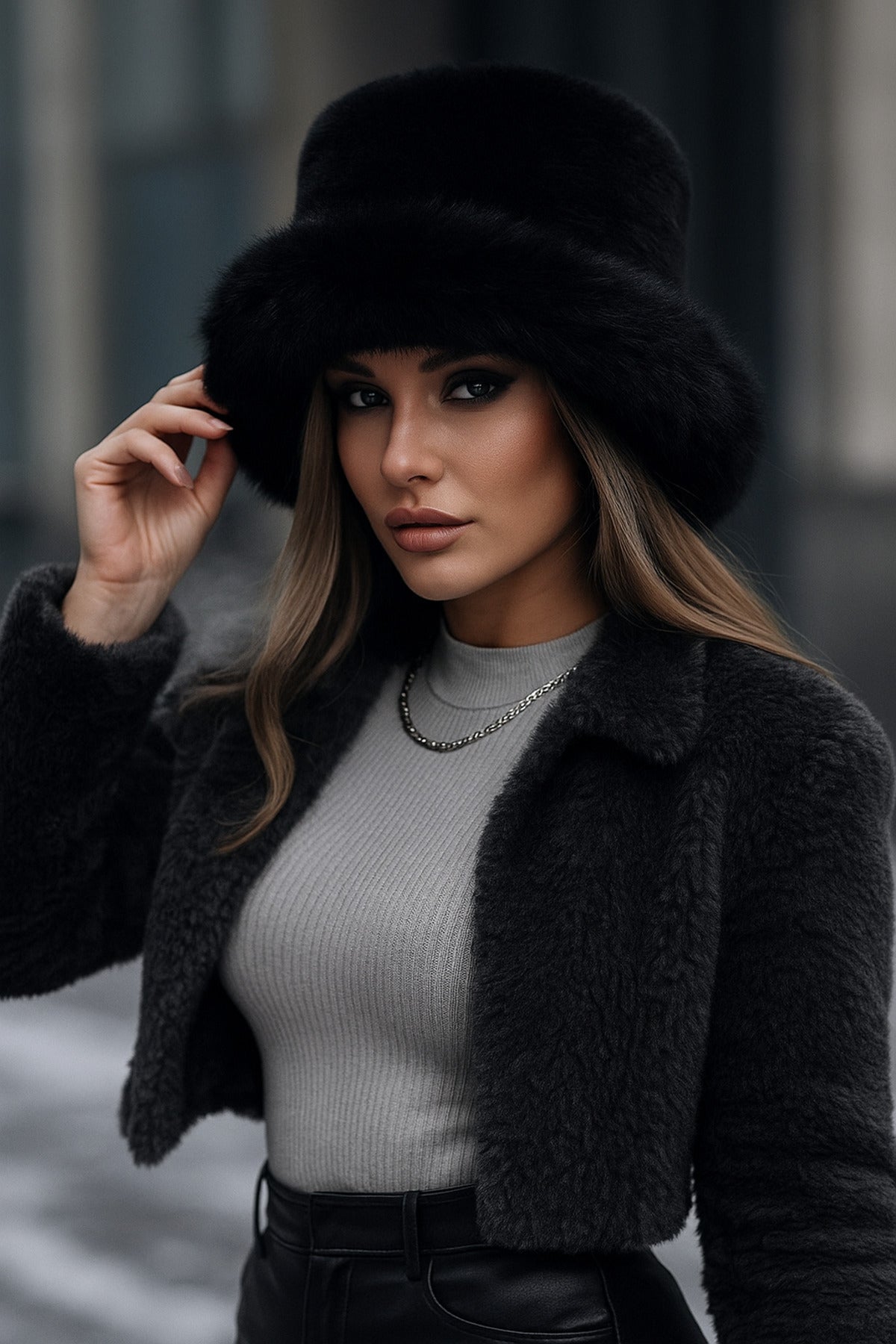 Kahverengi İthal Katlanabilir Peluş Kulaklık KLK01