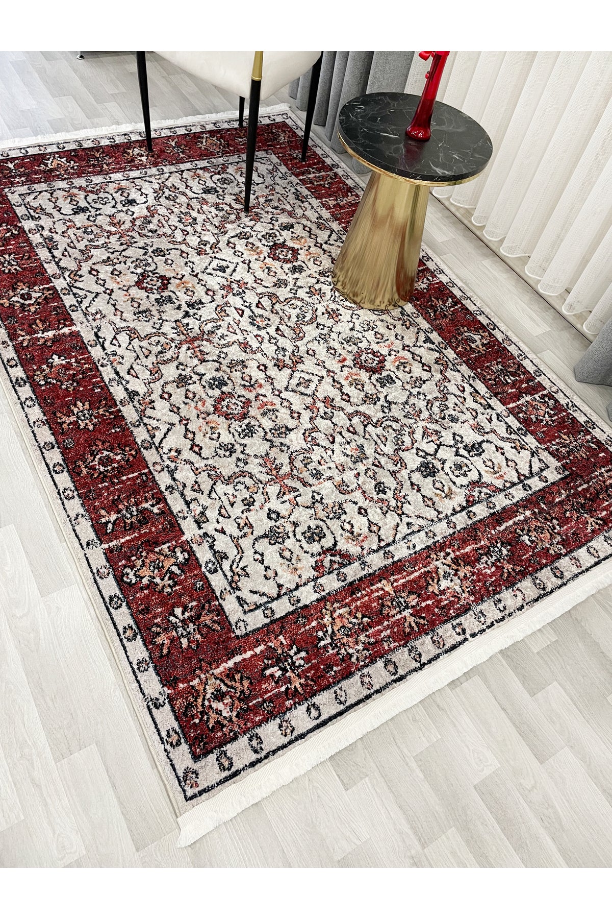 Kilim Motifli SAÇAKLI Klasik Kaymaz Taban Halı