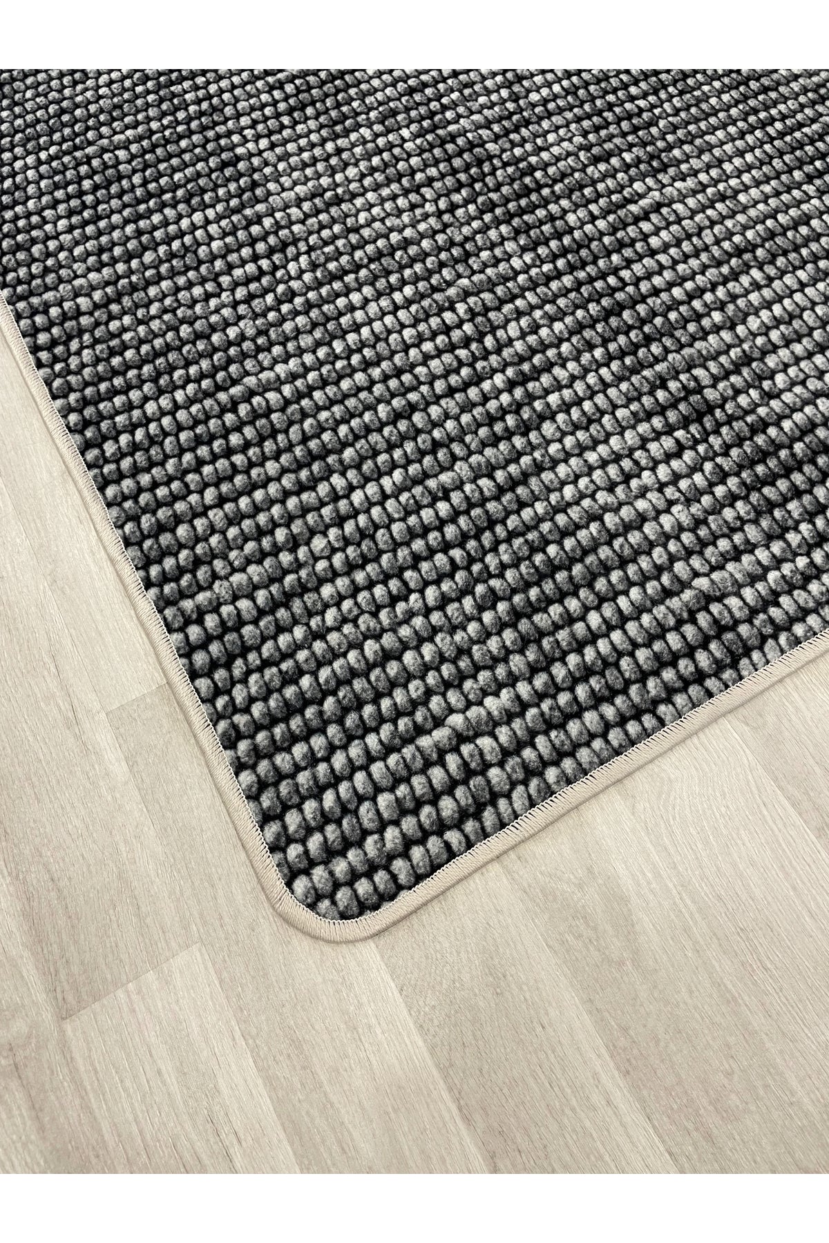 Modern Siyah Renk Lateks Taban Salon ve Yolluk Antre Halı