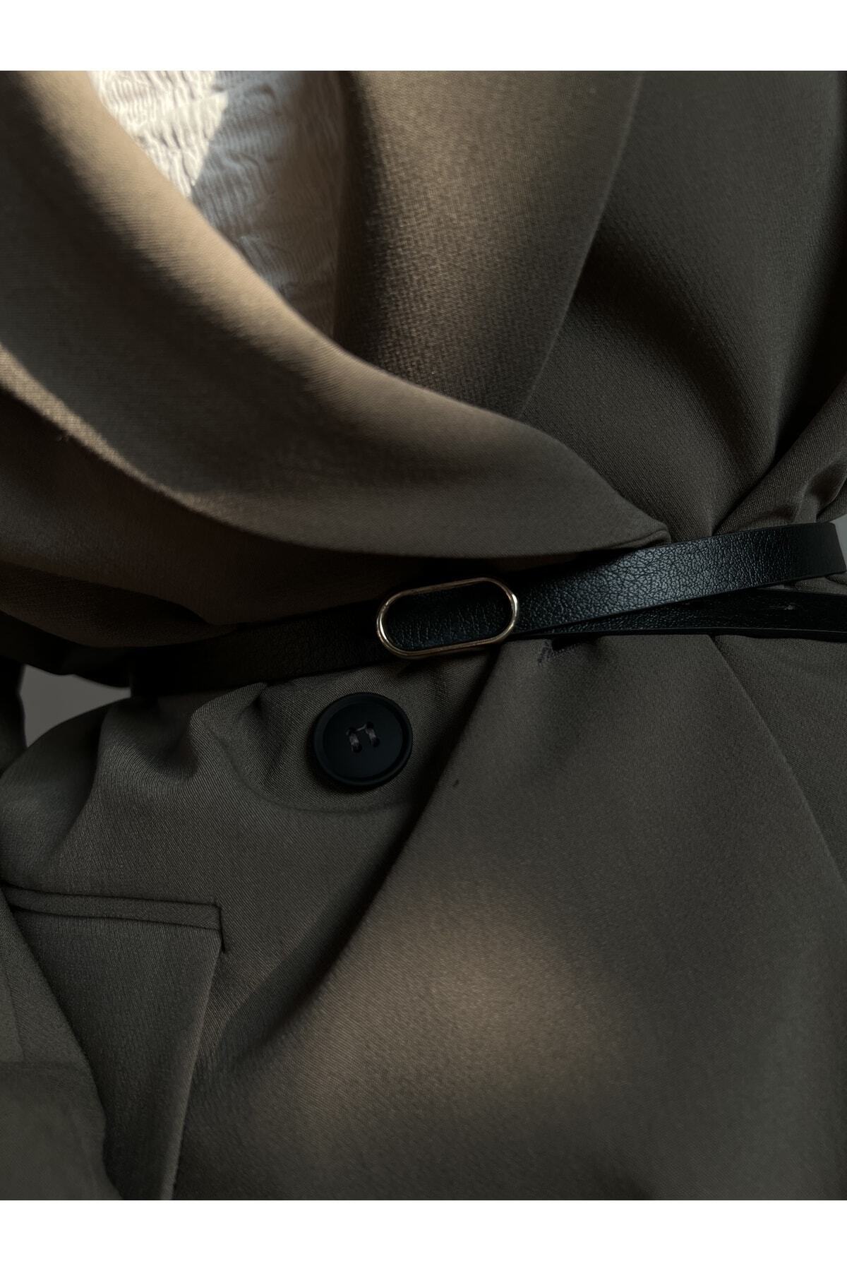 Ithal Oval Gold Tokalı Ince Kemer, Pantolon Kemeri, Gömlek Kemeri, Ceket Kemeri