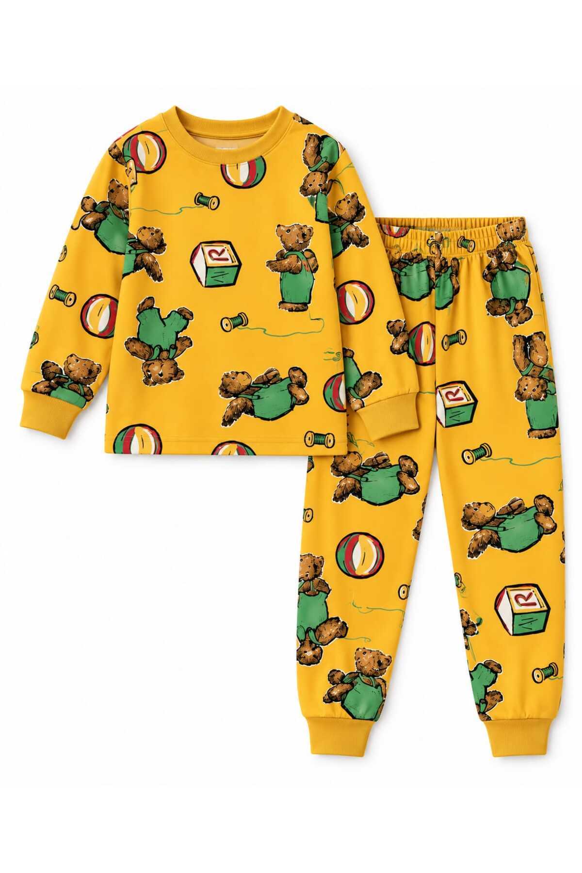 Erkek çocuk %100 pamuklu elmas Kids uzun kollu Pijama takımı