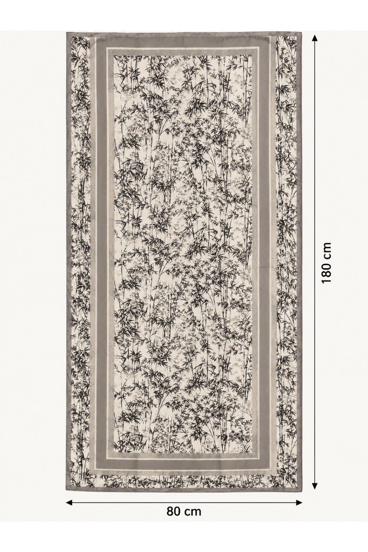 Optik Çizgili Geometrik Siyah 80x180 ŞAL SAL3007