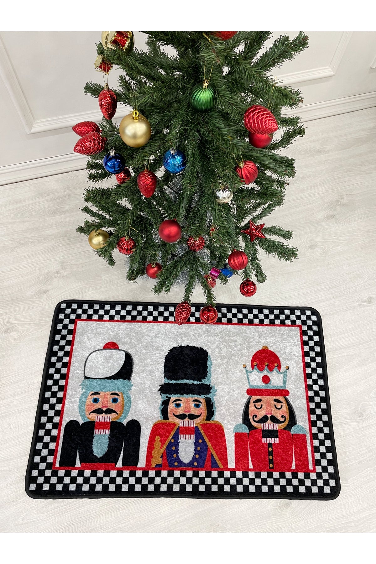 Kurşun Asker Detaylı Dekoratif Yılbaşı Paspas Ölçü 60x90