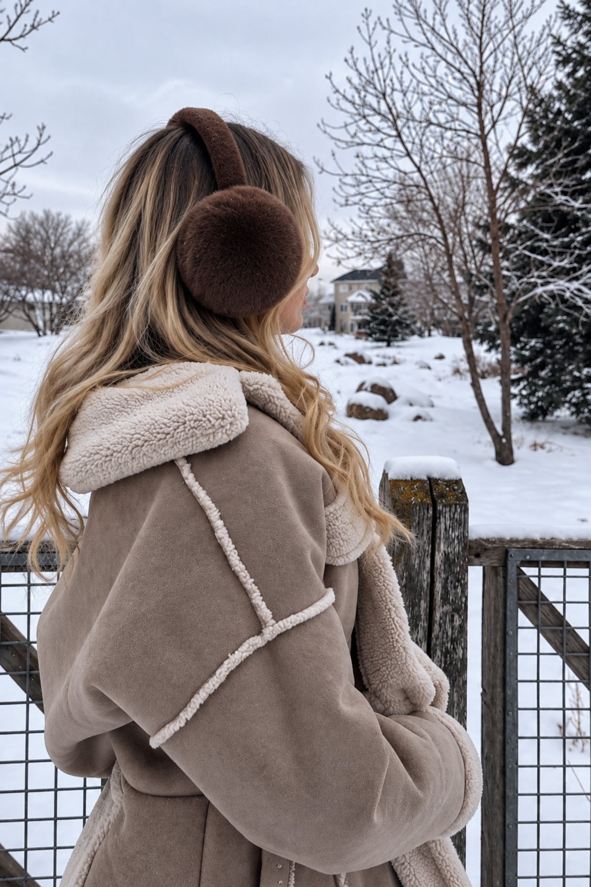 Kahverengi İthal Katlanabilir Peluş Kulaklık KLK01