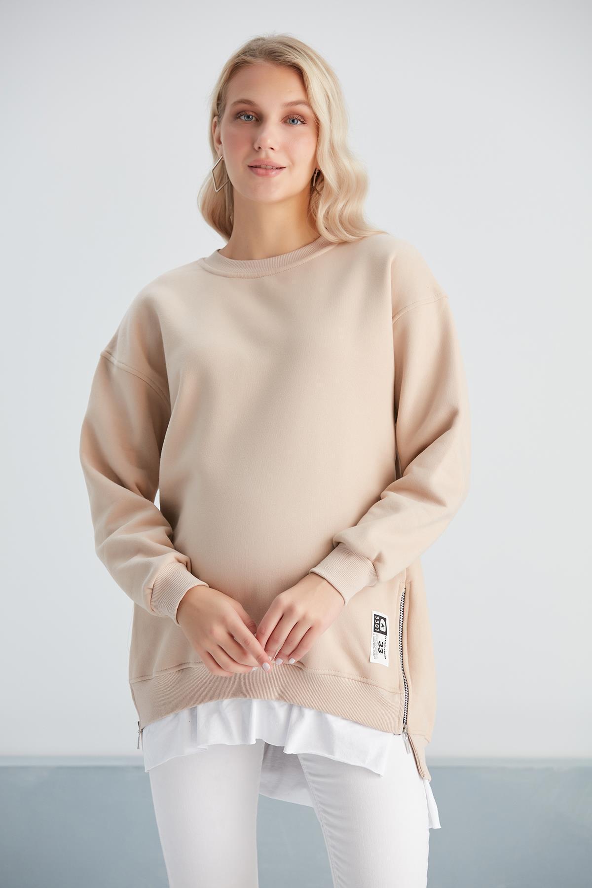 6465-üç Iplik Penye Yünlü Hamile Giyim Sweatshirt